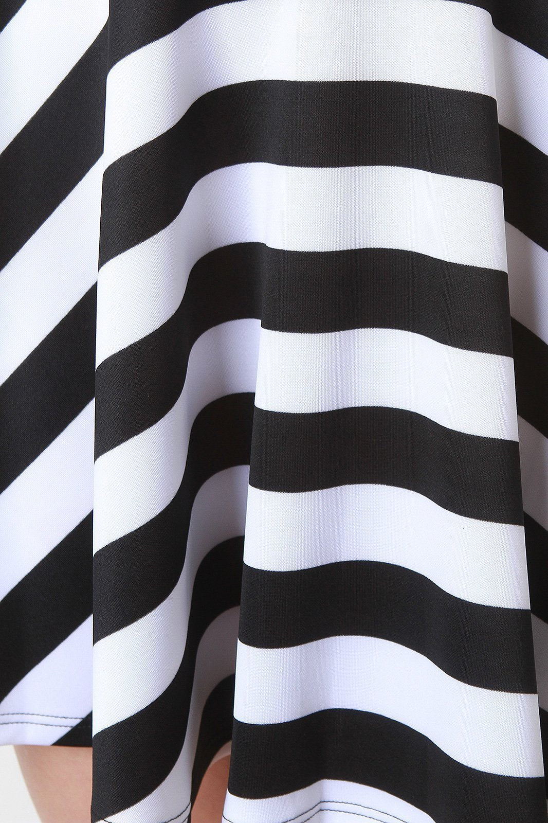Black and White Striped Skater Skirt test