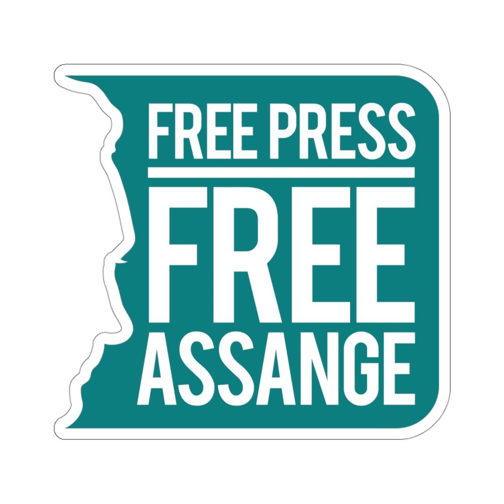 Free Press Free Assange - Sticker