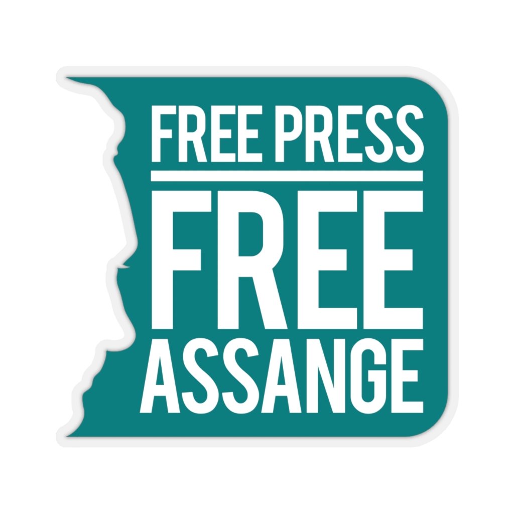 Free Press Free Assange - Sticker