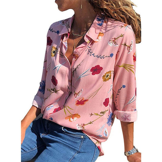 Pink Floral Print Shirt